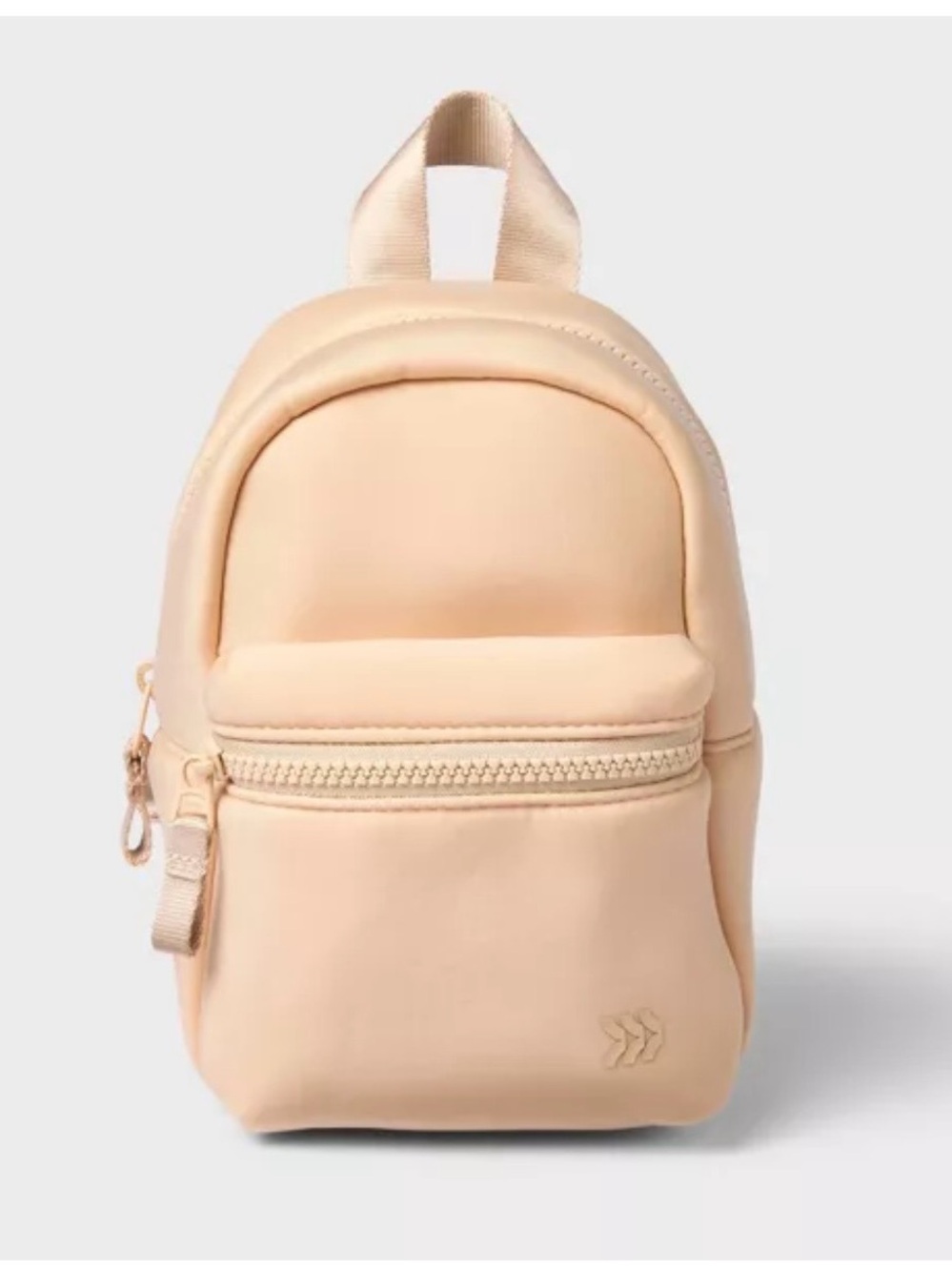 all in motion Cream Mini Backpack 8.5 “ Faux Neoprene Fabric NEaw